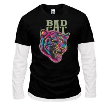 Комбинированный лонгслив Bad Cat