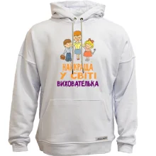 Худи без начеса с надписью 