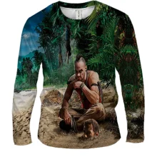 Мужской 3D лонгслив Far Cry 3 с Ваасом
