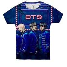 Детская 3D футболка с группой БТС (BTS K-POP) ARMY в костюмах