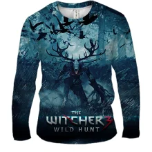 Чоловічий 3D лонгслів Witcher 3 - Wild Hunt (постер)