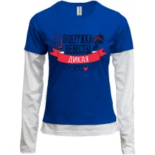 Женский лонгслив Комби Подружка невесты (дикая)