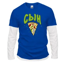 Комбинированный лонгслив с пиццей (Сын)
