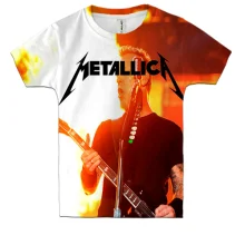Детская 3D футболка Metallica с Джеймсом Хэтфилдом
