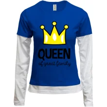 Женский лонгслив Комби Queen af great family