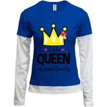 Комбинированный лонгслив Little queen af great family