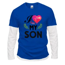 Комбинированный лонгслив I love my son