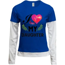 Комбинированный лонгслив I love my daughter