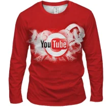 Мужской 3D лонгслив You Tube