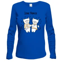 Лонгслив с котиками love dance