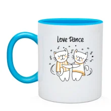 Чашка с котиками love dance