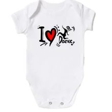 Детское боди i love dance