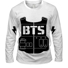Мужской 3D лонгслив с имитацией бронежилета BTS