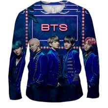 Мужской 3D лонгслив с группой БТС (BTS K-POP) ARMY в костюмах