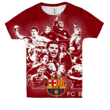 Дитяча 3D футболка з футболістами FC Barcelona