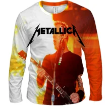 Мужской 3D лонгслив Metallica с Джеймсом Хэтфилдом