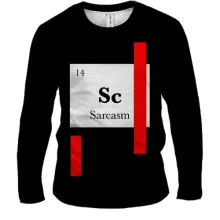 Мужской 3D лонгслив Sc Sarcasm как химический элемент