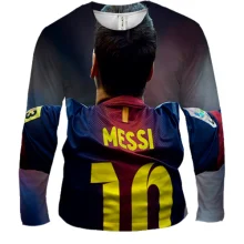 Мужской 3D лонгслив Messi №10 со спины