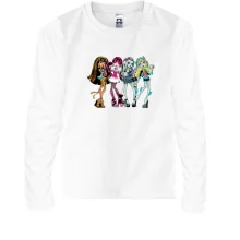 Детский лонгслив с куклами Monster High