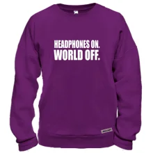 Свитшот Headphones On - World Off