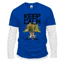 Комбинированный лонгслив с Чихуахуа "keep calm & be cool"