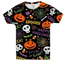 Детская 3D футболка Happy Halloween