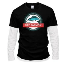 Комбинированный лонгслив Red Salmon