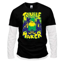 Комбинированный лонгслив Trouble Maker с монстром