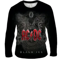 Мужской 3D лонгслив AC/DC Black Ice