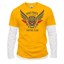 Мужской лонгслив Комби road rider motor club