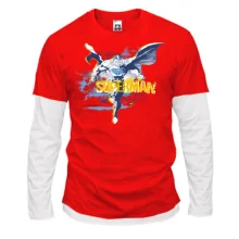 Комбинированный лонгслив superman defending planet