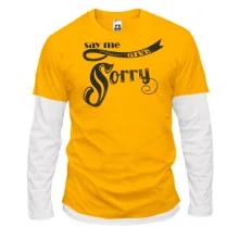 Комбинированный лонгслив say me give sorry