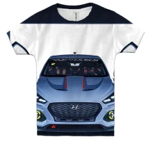 Дитяча 3D футболка зі спорткаром Hyundai