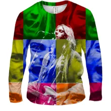 Мужской 3D лонгслив Kurt Donald Cobain