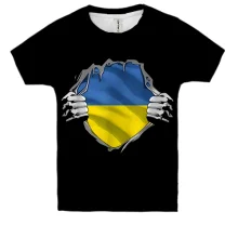 Дитяча 3D футболка Ukrainian inside