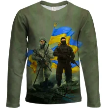 Дитячий 3D лонгслів Українські воїни