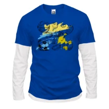Комбинированный лонгслив со спортивными предметами