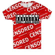 Детская 3D футболка Censored