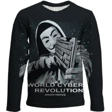 Дитячий 3D лонгслів Кібервійська Anonymous
