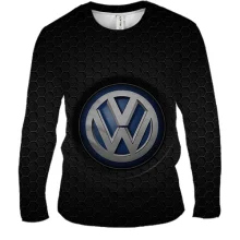 Чоловічий 3D лонгслів з логотипом Volkswagen