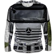 Мужской 3D лонгслив mercedes actros