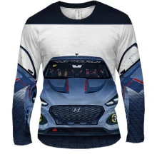 Мужской 3D лонгслив со спорткаром Hyundai