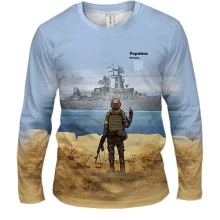 Мужской 3D лонгслив Русский корабль...