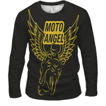 Мужской 3D лонгслив Moto angel