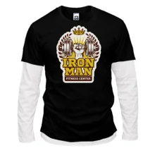 Комбинированный лонгслив fitness center iron man