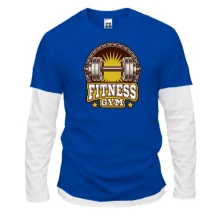 Комбинированный лонгслив fitness gym
