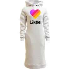 Худи платье с логотипом Likee