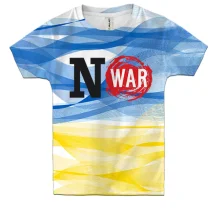 Детская 3D футболка No War In Ukraine