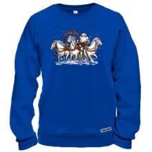 Свитшот с Дедом Морозом на санях