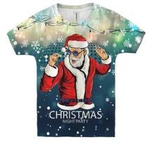 Дитяча 3D футболка Christmas Night Party